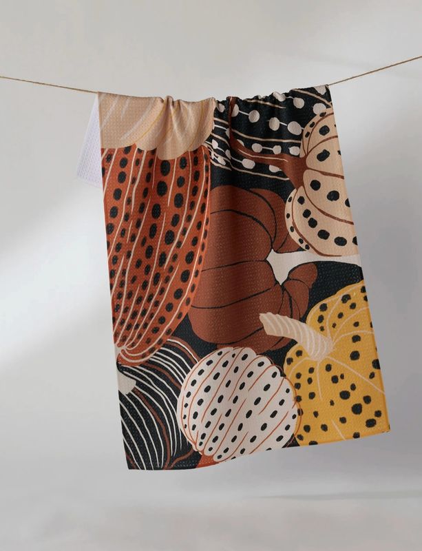 Painted Patch Tea Towel
