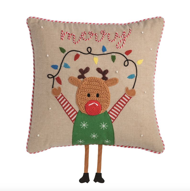 Reindeer Dangle Leg Pillow