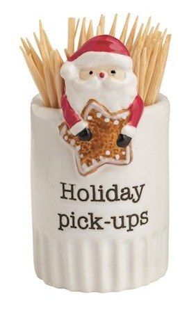Christmas Icon Toothpick Holder | Santa Holiday Pick-ups