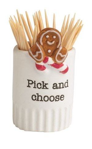 Christmas Icon Toothpick Holder | Gingerbread Pick and Choose