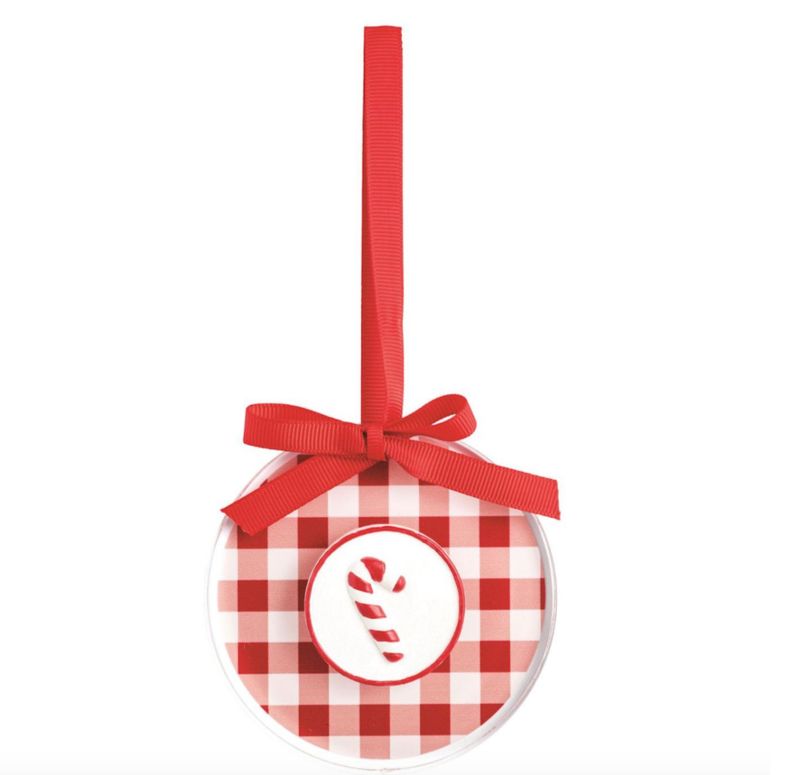 Candy Cane Acrylic Ornament