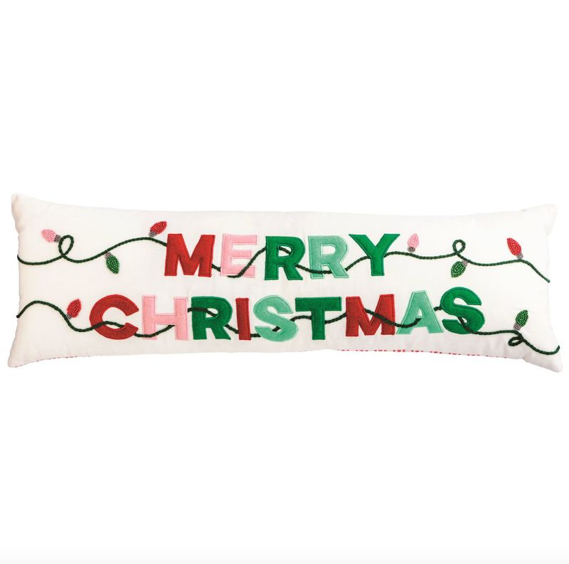Long Merry Cmas Pillow