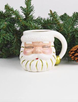 White Santa Face Coffee Mug