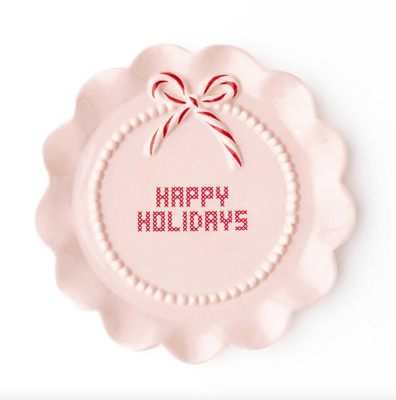 Happy Holidays Dessert Plate