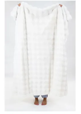 Faux Fur Throw Blanket | Cream