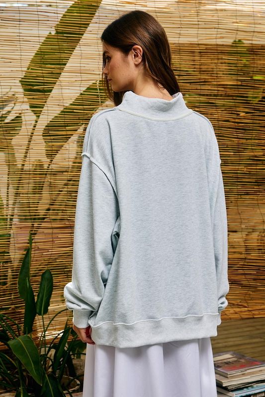 The Amen Patchwork Mock Neck Sweatshirt