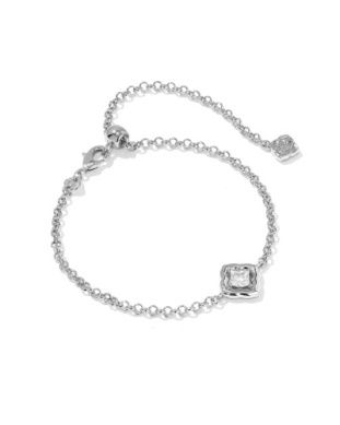 The Mallory Crystal Delicate Bracelet in Silver
