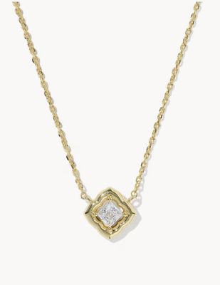 The Mallory Crystal Necklace in Gold