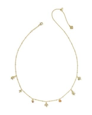 Autumn Charm Necklace in Gold Multi Mix