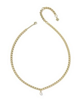 Oakland Pearl Chain Necklace in Gold