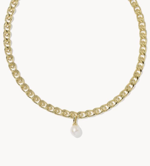 Oakland Pearl Chain Necklace in Gold