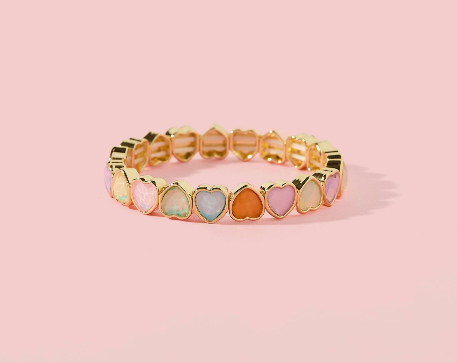 Tween Colorful Bead Hearts Stretch Bracelet | Hope