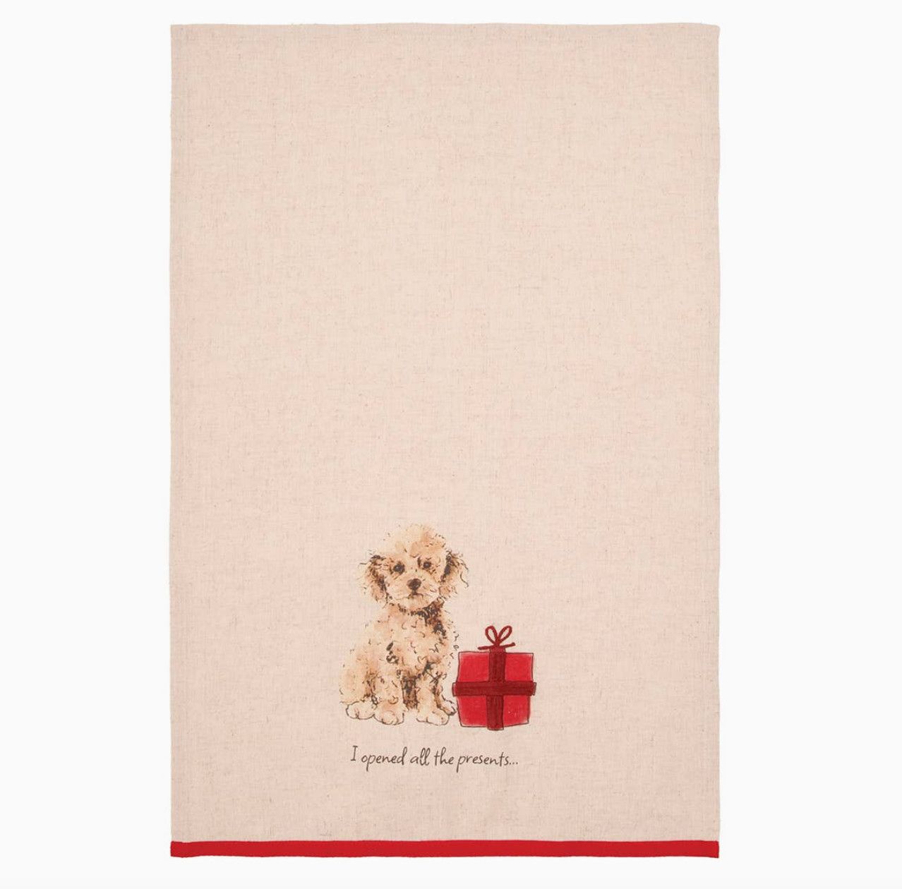 Goldendoodle Present Tea Towel