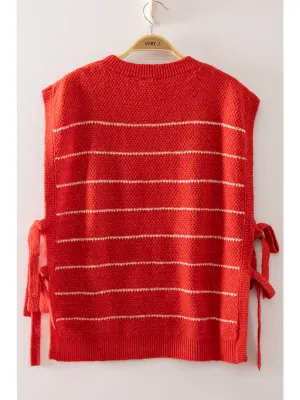 The Sadie Striped Side Tie Vest