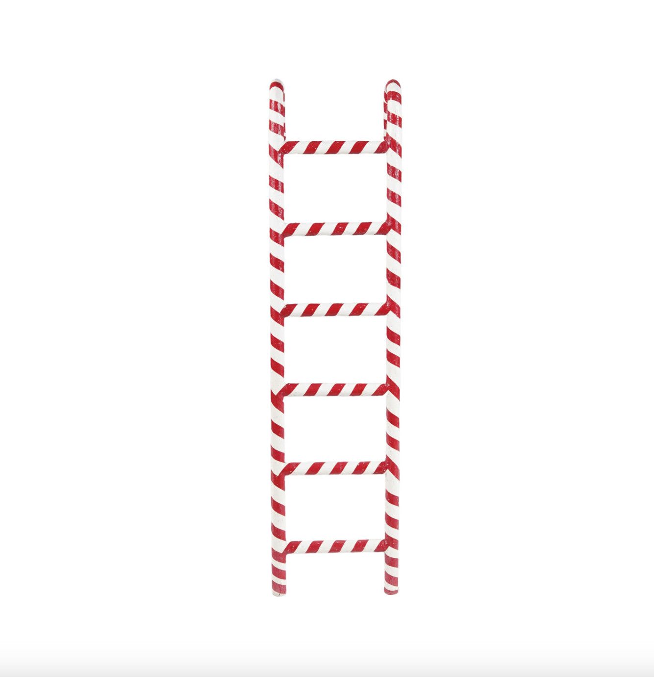 Candy Cane Striped Metal Ladder