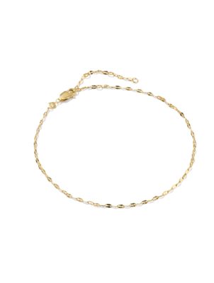 Mirror Sunburst Chain Anklet 14K Gold Filled