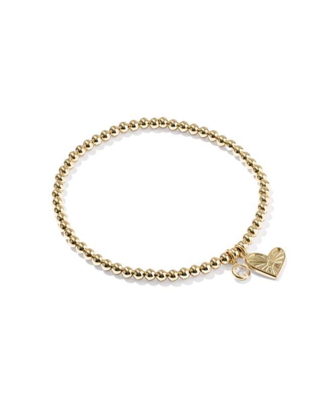 The Ari Heart Stretch Bracelet 14K Gold Filled M/L