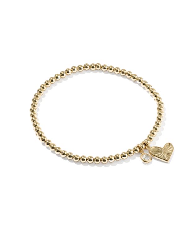 The Ari Heart Stretch Bracelet 14K Gold Filled S/M