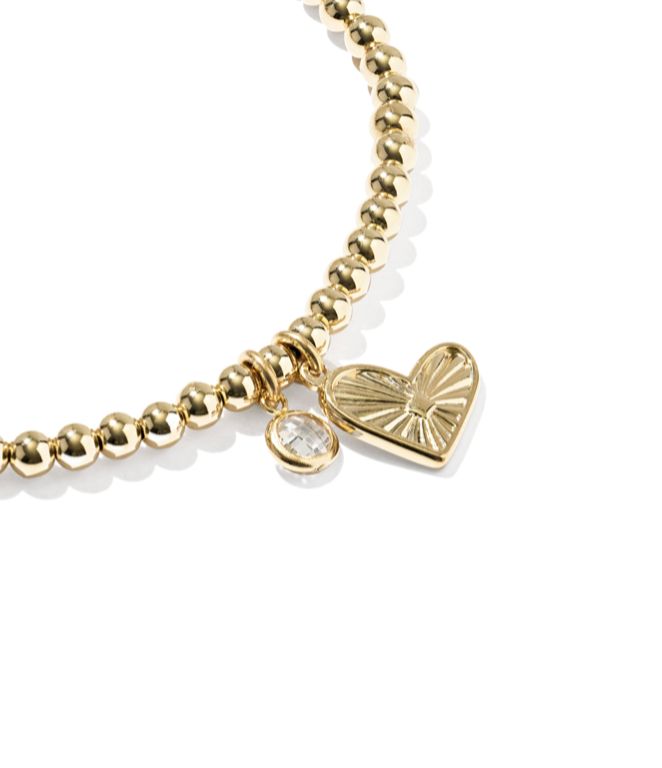 The Ari Heart Stretch Bracelet 14K Gold Filled S/M