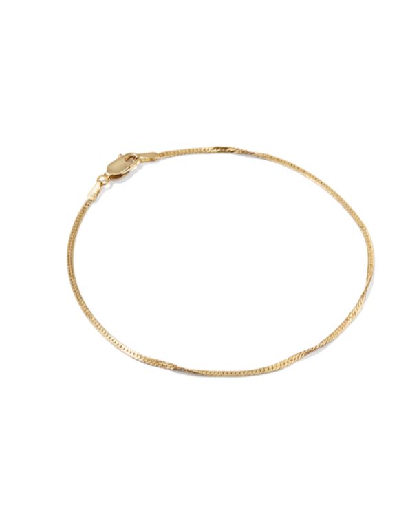 Herringbone Chain Bracelet 14K Gold Filled M/L