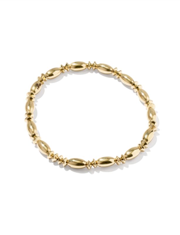 The Miriam Large Bead Stretch Bracelet  14K Gold Filled M/L