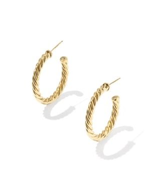 The Victoria Thick Twist Hoop 14K Gold Filled