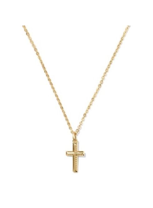 Cross Short Pendant Necklace 14K Gold Filled