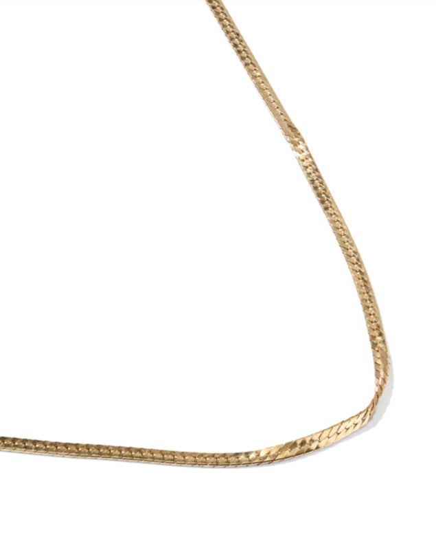 Herringbone Chain Necklace 14K Gold Filled