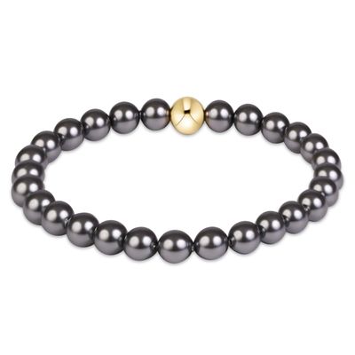 Enewton Classic Pearl Dark Grey 6mm Bracelet