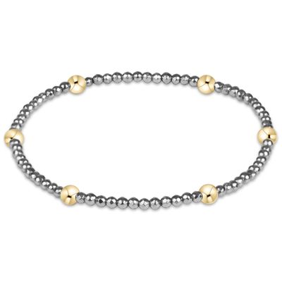 Enewton EXTENDS Presence Silver Faceted Hematite 2mm Bracelet