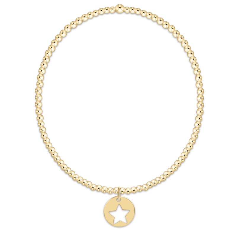 Enewton EGIRL Classic Gold 2mm Bracelet Star Small Gold Disc