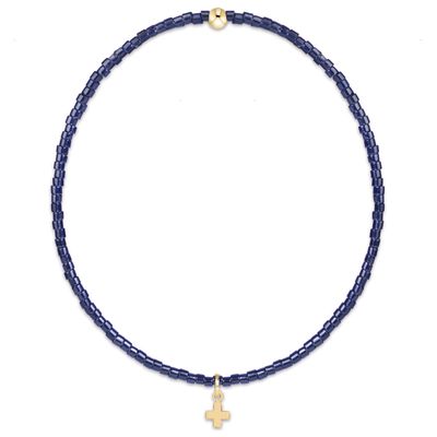Enewton Hope Classic Navy Bracelet Signature Cross Small Gold Charm