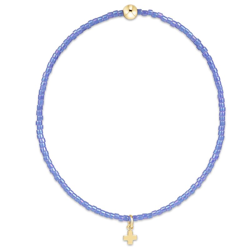 Enewton Hope Classic Bright Blue Bracelet Signature Cross Small Gold Charm
