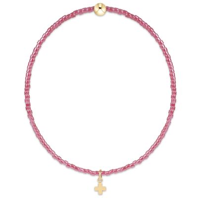 Enewton Hope Classic Pink Champagne Bracelet Signature Cross Small Gold Charm
