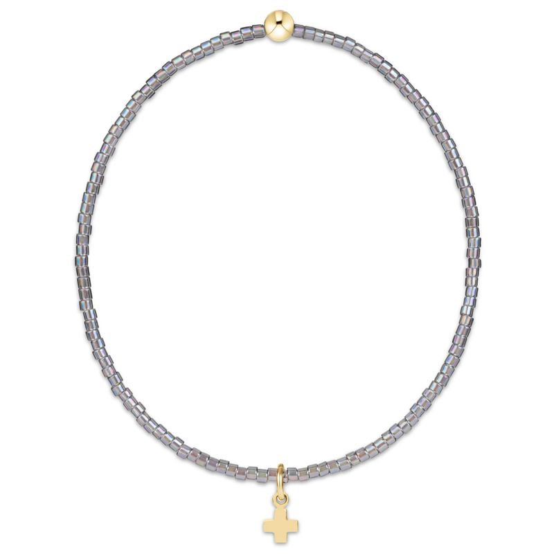 Enewton Hope Classic Morning Mist Bracelet Signature Cross Small Gold Charm