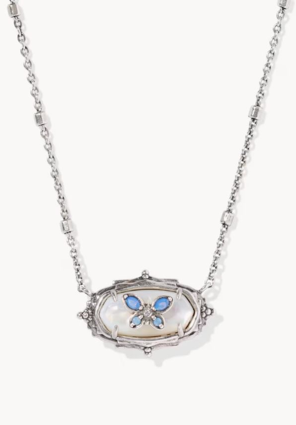 The Dolly Parton Elisa Butterfly Vintage Silver Ivory Mother of Pearl