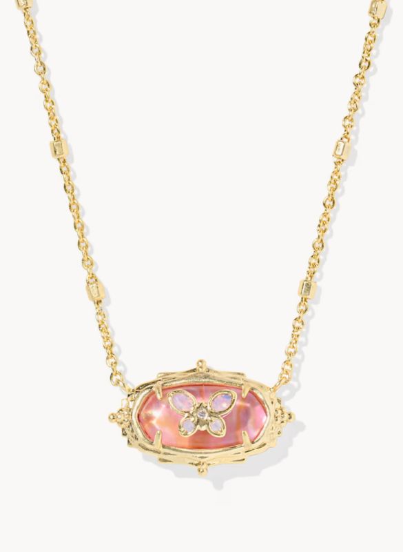 The Dolly Parton Elisa Butterfly Gold Light Pink Iridescent Abalone