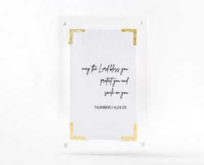 4X6 Acrylic Frame w/Paper Sayings | May The Lord Bless You