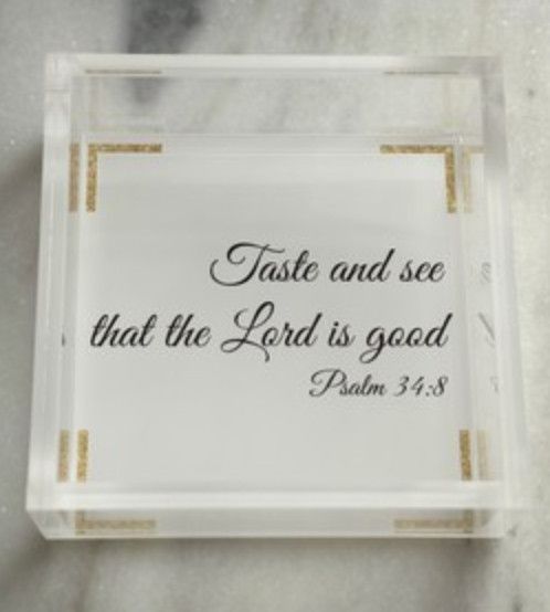 Acrylic Tray/Cocktail Napkin Holder | Taste and See
