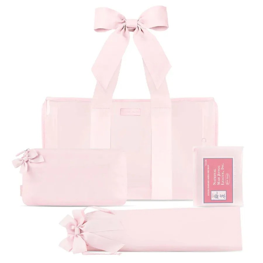 Case-Mate Mahjong Jelly Tote Set  | Ballet Pink Bow