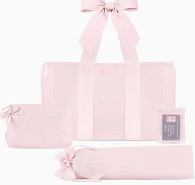 Case-Mate Mahjong Jelly Tote Set  | Ballet Pink Bow