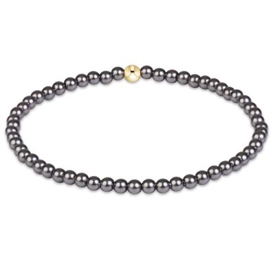 Enewton Classic Pearl Dark Grey 3mm Bracelet