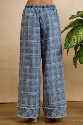 The Pepper Plaid Wide Leg Jeans