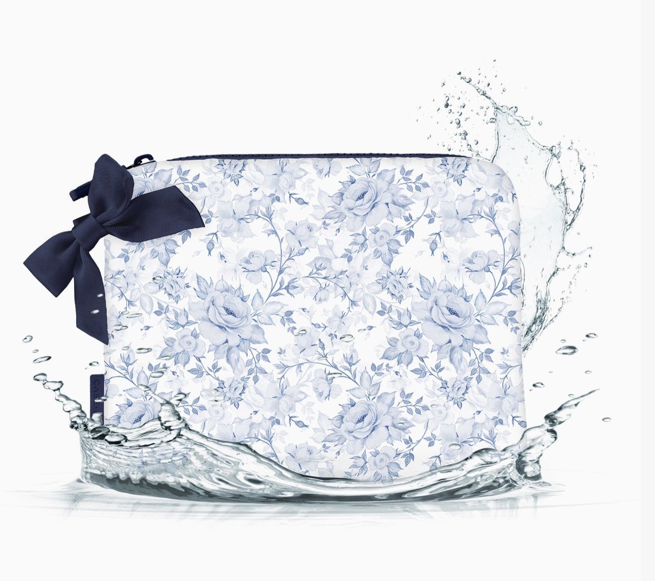 Case-Mate Crinkle Makeup Bag | Navy Bow