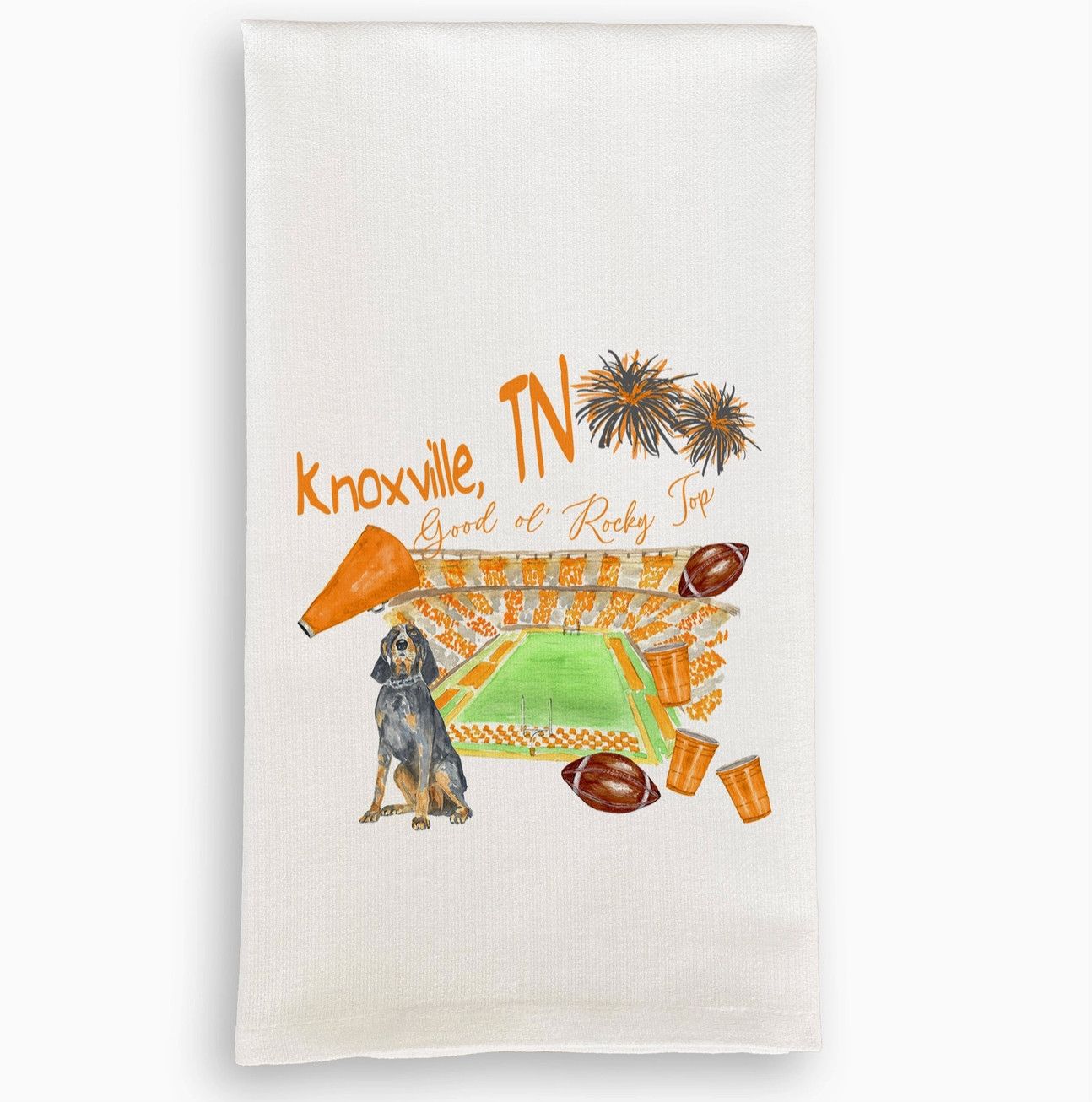 Tennessee Football Pattern Dishtowel