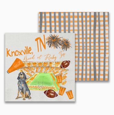 Tennessee Football Pattern Cocktail Napkin