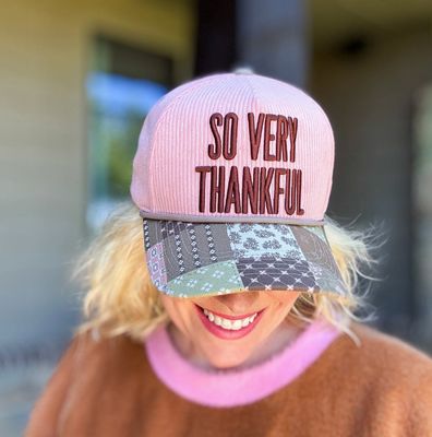 So Very Thankful Embroidered Cap