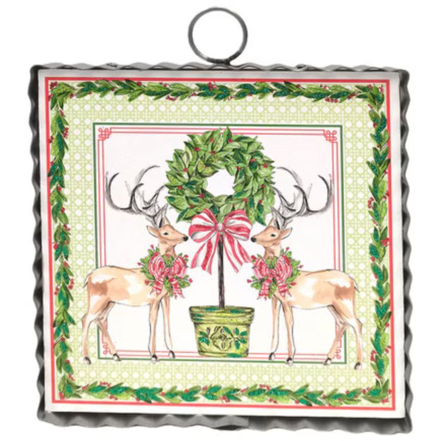 Round Top© Attachment | Mini Beck's Traditional Tidings Deer &amp; Topiary