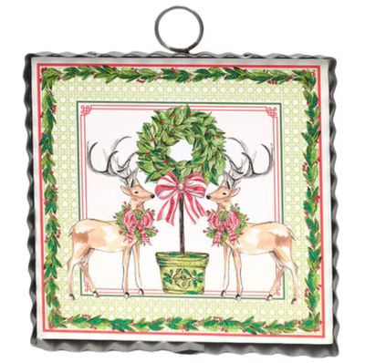Round Top© Attachment | Mini Beck's Traditional Tidings Deer &amp; Topiary