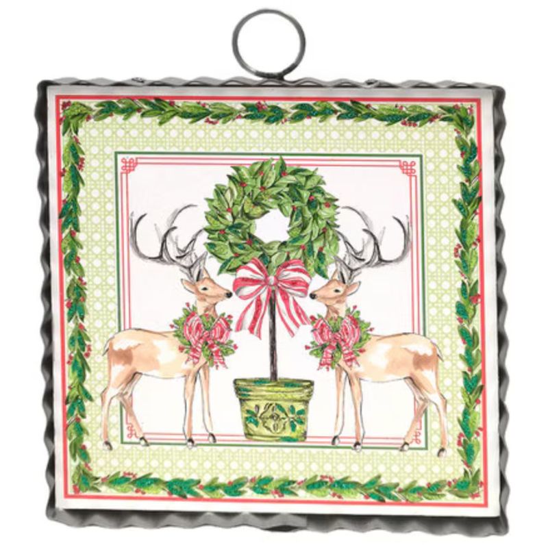 Round Top© Attachment | Mini Beck's Traditional Tidings Deer &amp; Topiary